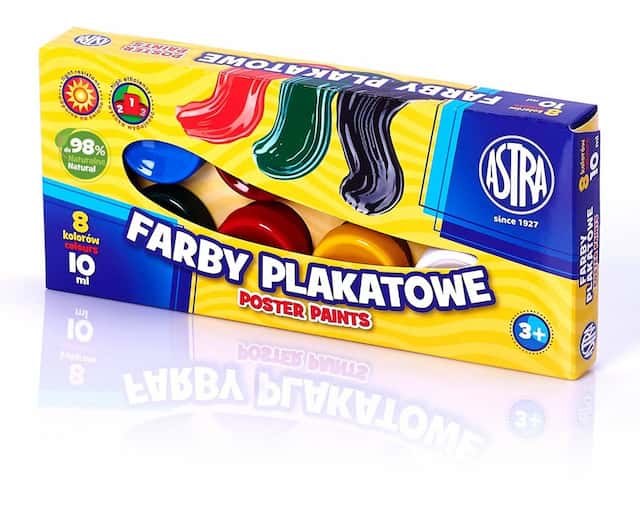 FARBY PLAKATOWE 8 KOLORÓW - 10 ml