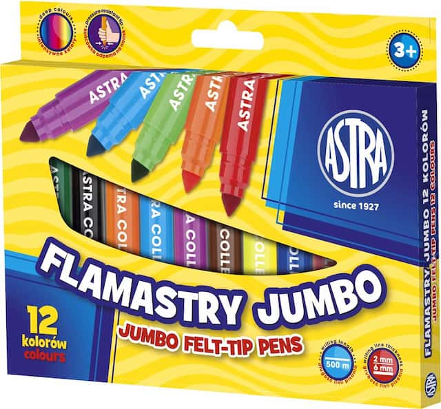 FLAMASTRY JUMBO 12 KOLORÓW