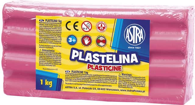 PLASTELINA 1 kg różowa jasna