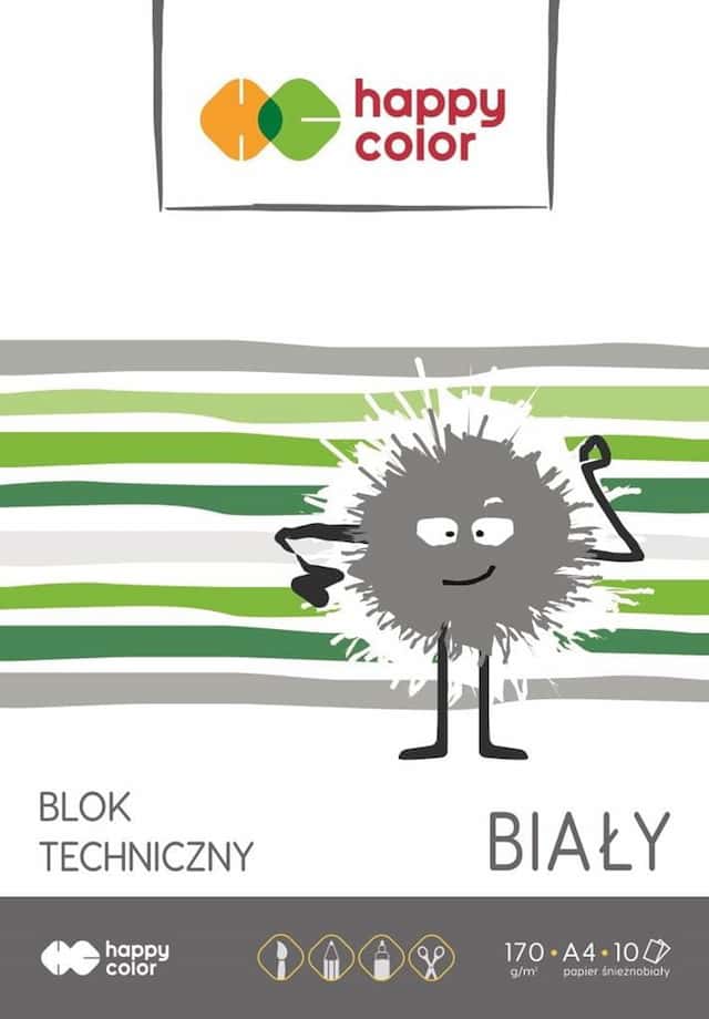 BLOK TECHN.HAPPY  BIAŁY A4 3550-2030-0 – zdjęcie 1