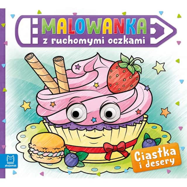 Malowanka z ruchomymi oczkami. Ciastka i desery – zdjęcie 1