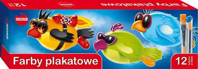 FARBY PLAKATOWE 12 kol. 20 ml MONA
