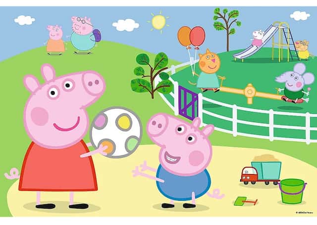 Puzzle 60 el Zabawy w ogrodzie przyjciół Peppa – zdjęcie 1