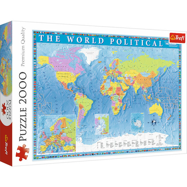 PUZZLE 2000 POLITYCZNA MAPA SWIATA – zdjęcie 1