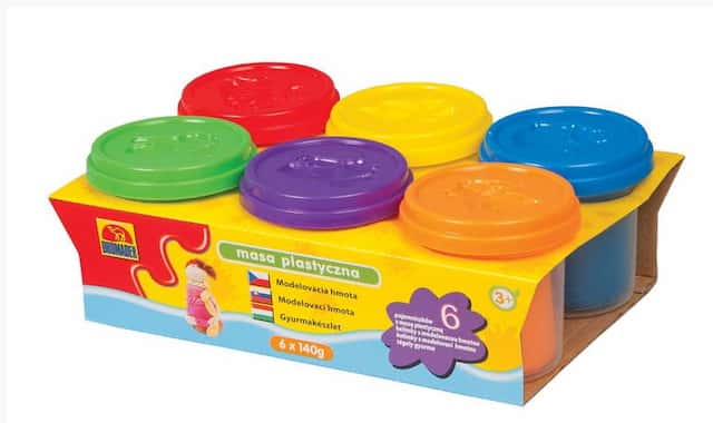 MASA PLASTYCZNA 6 DUŻYCH TUB
