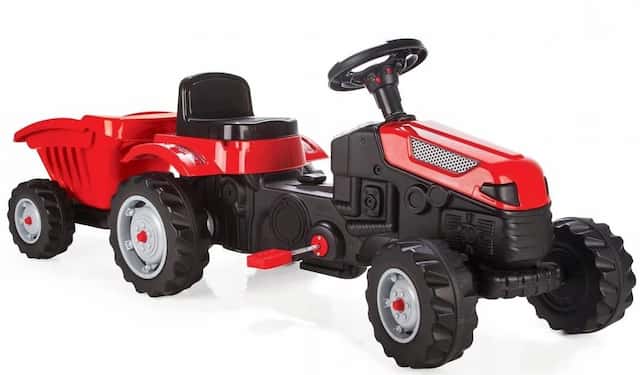 TRAKTOR NA PEDAŁY Z PRZYCZEPĄ CZERWONY – zdjęcie 1