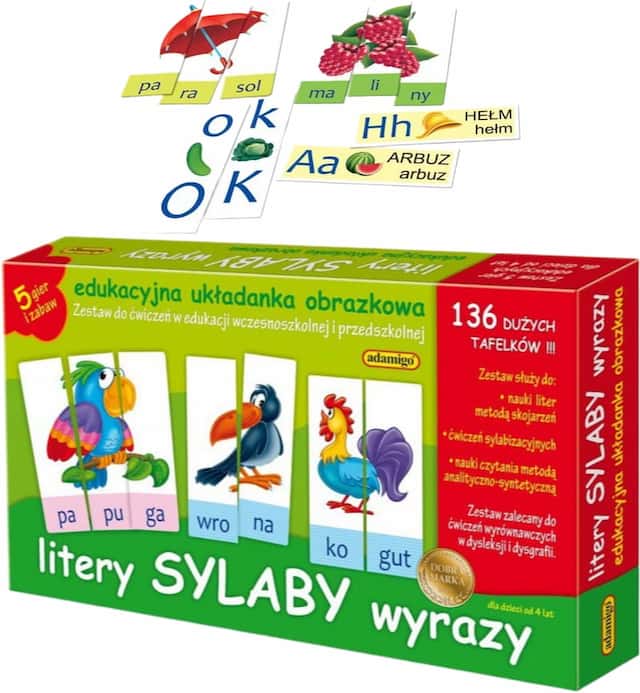 LITERY SYLABY WYRAZY-ZESTAW EDUK. – zdjęcie 1
