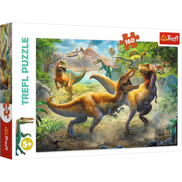 PUZZLE 160 WALCZĄCE DINOZAURY – zdjęcie 1