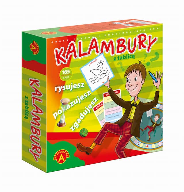KALAMBURY Z TABLICĄ GRA TOWARZYSKA  GAZETKA – zdjęcie 1