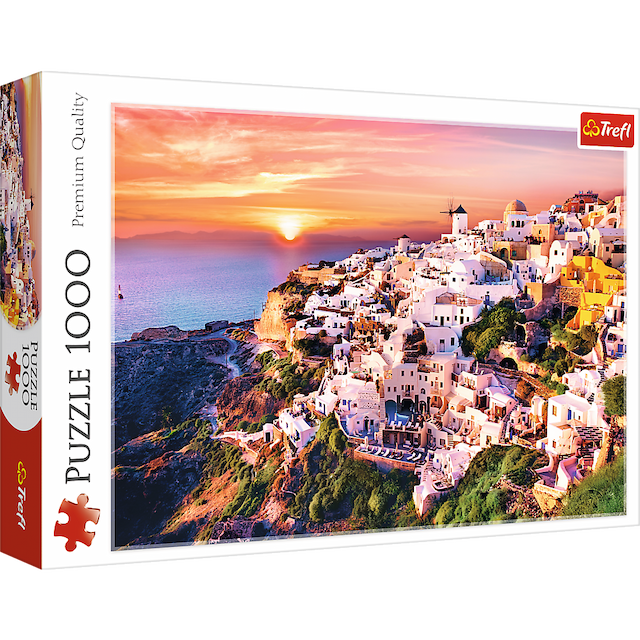 Puzzle "1000" Zachód słońca nad Santorini – zdjęcie 1