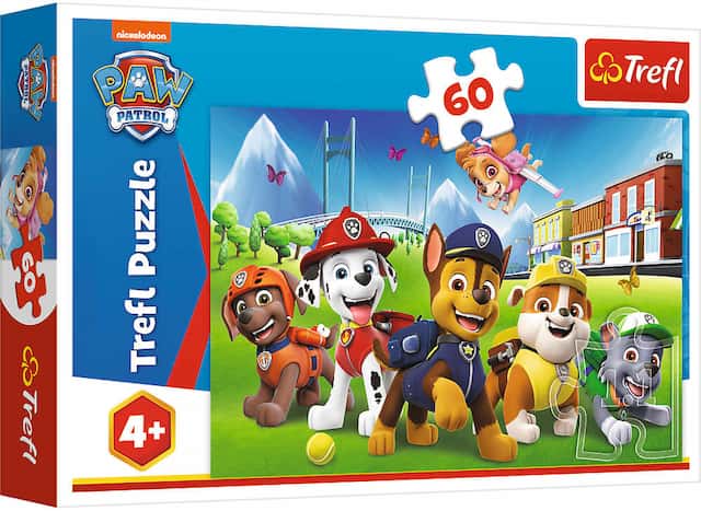 Puzzle 60 el Na polowanie Psi Patrol 17375 Trefl – zdjęcie 1