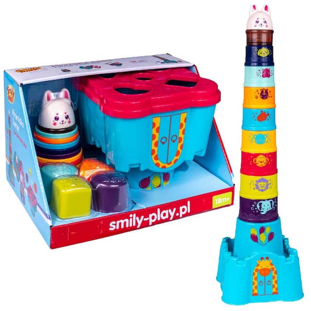 ZAMEK KRÓLICZKA PIRAMIDKA 58cm SORTER SMILY PLAY – zdjęcie 1