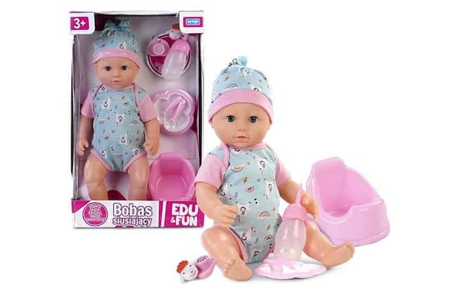 LALKA EDU&FUN BOBAS SIUSIAJĄCY 41 CM. – zdjęcie 1