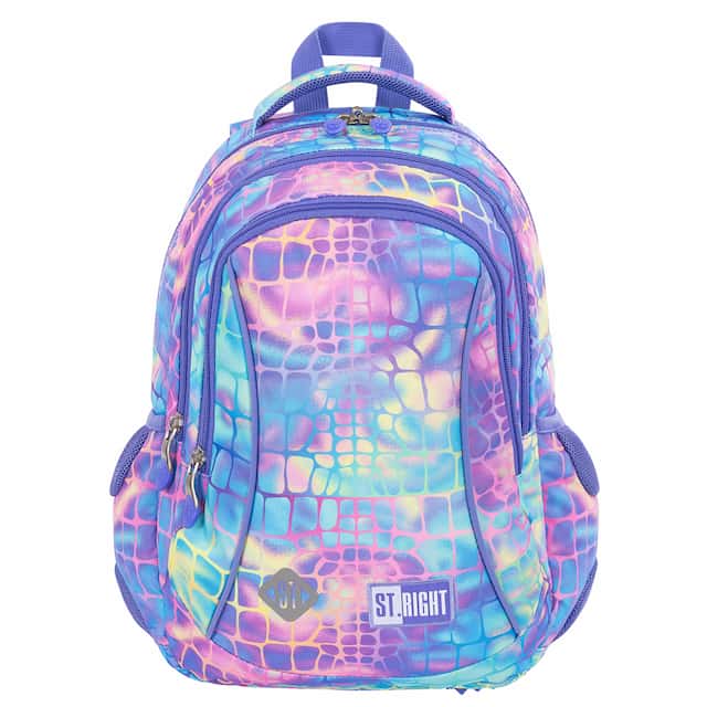 PLECAK 3-KOMOROWY STRIGHT BP-26 PASTEL SNAKE mkmn – zdjęcie 1