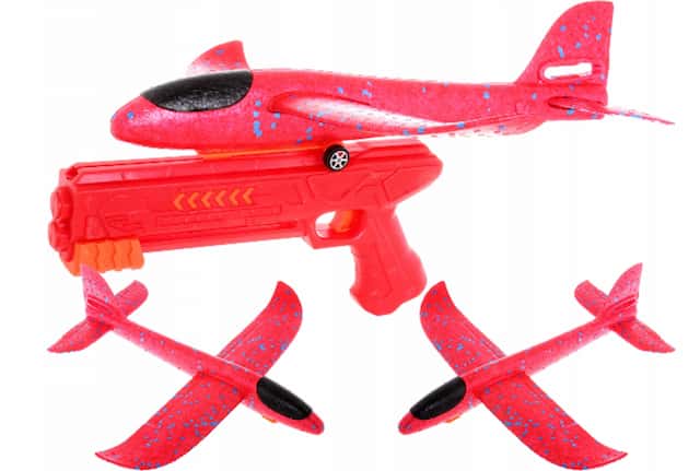 SAMOLOT 37 CM STYROPIANOWY Z WYRZUTNIĄ  – zdjęcie 1
