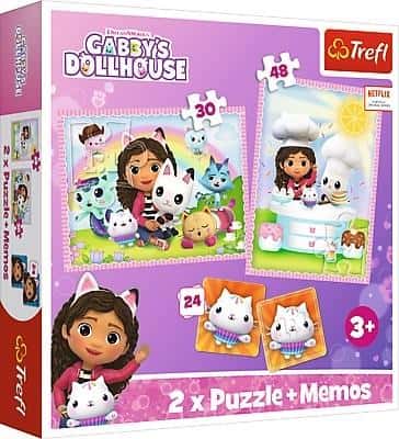 Puzzle 2w1   memos - koci domek gabi – zdjęcie 1
