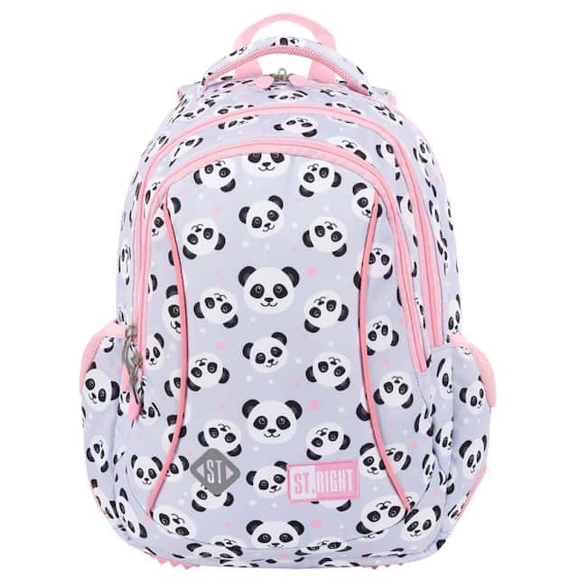PLECAK 3-KOMOROWY STRIGHT BP-26 GREY PANDA mkmn – zdjęcie 1