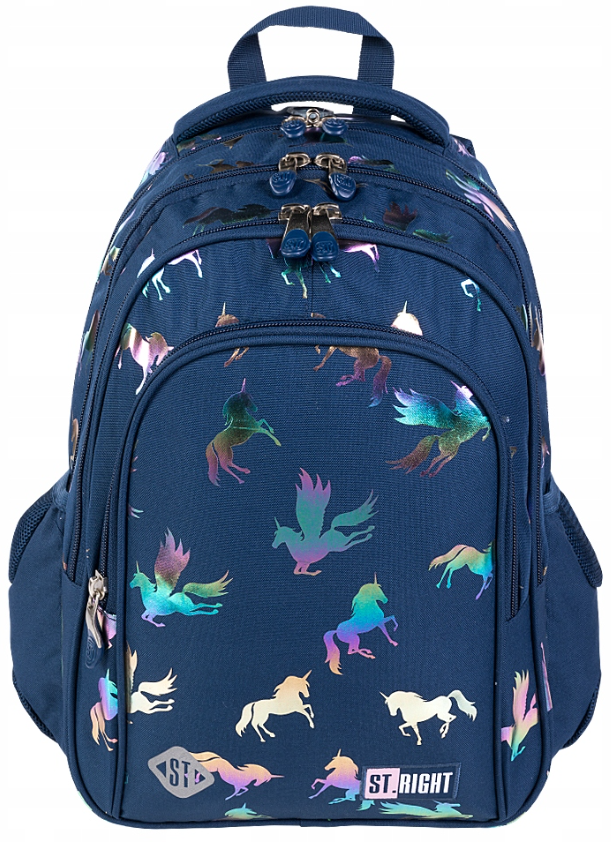 PLECAK 4-KOMOROWY STRIGHT BP-58 HOLO UNICORNS mkmm – zdjęcie 1