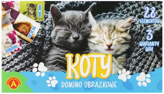 Domino obrazkowe koty 3 warianty gry – zdjęcie 1