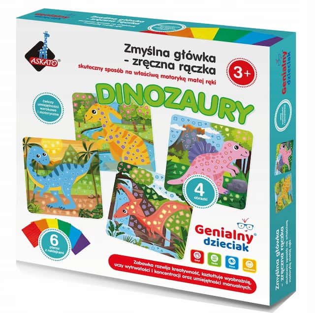 Genialny dzieciak zmyślana główka zreczna rączka dinozaury – zdjęcie 1