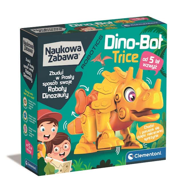 Naukowa zabawa. Dino-Bot Triceratops Clementoni – zdjęcie 1