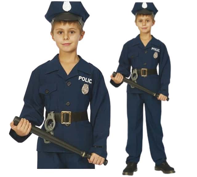 Strój Policjant koszula, pasek, spodnie, czapka roz.S 110/12 – zdjęcie 1