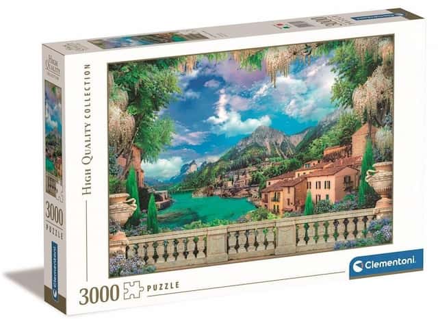 Puzzle 3000 el. HQ Bujny taras na jeziorze – zdjęcie 1