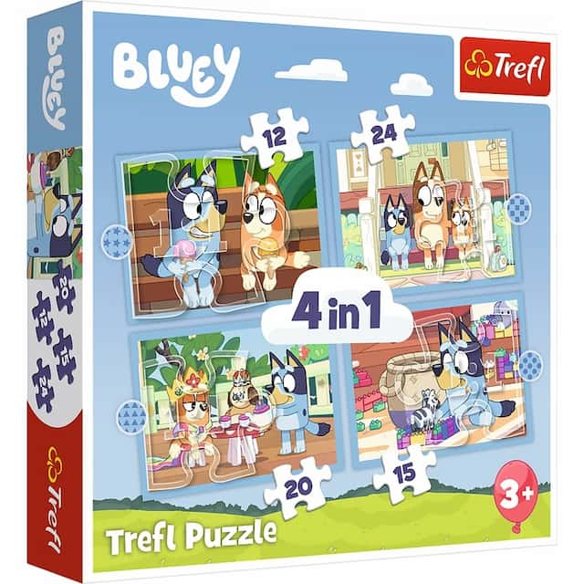 Puzzle 4w1 Bluey i jego świat – zdjęcie 1