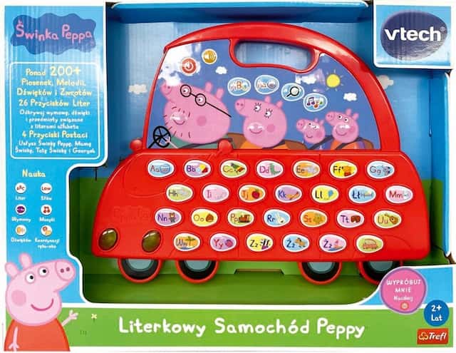 Zabawka interaktywna Literkowy samochodzik Peppy Peppa 61806 – zdjęcie 1