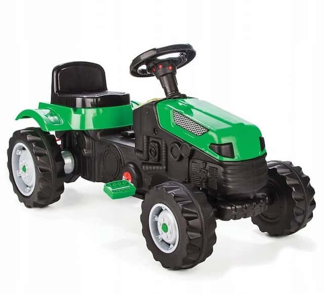 Traktor na pedały z przyczepą zielony – zdjęcie 1