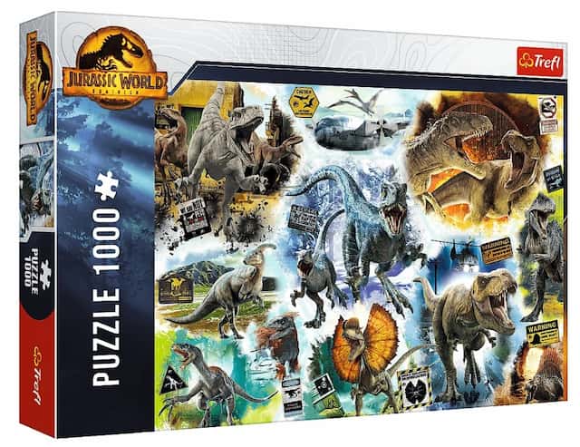 Puzzle 1000 el. Jurassic World Na tropie dinozaurów 10727  – zdjęcie 1