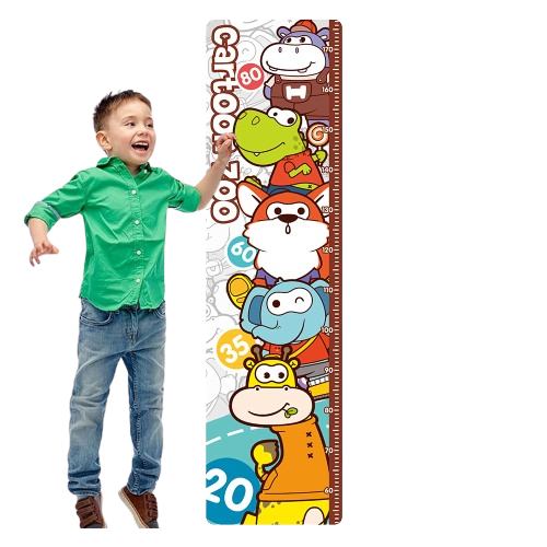 Materiałowa Miarka wzrostu z kulkami na rzepy – zdjęcie 1