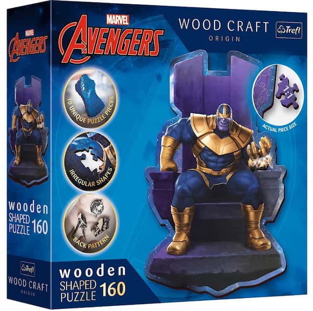 Puzzle drewniane Avengers 160 el. Thanos na Tronie – zdjęcie 1
