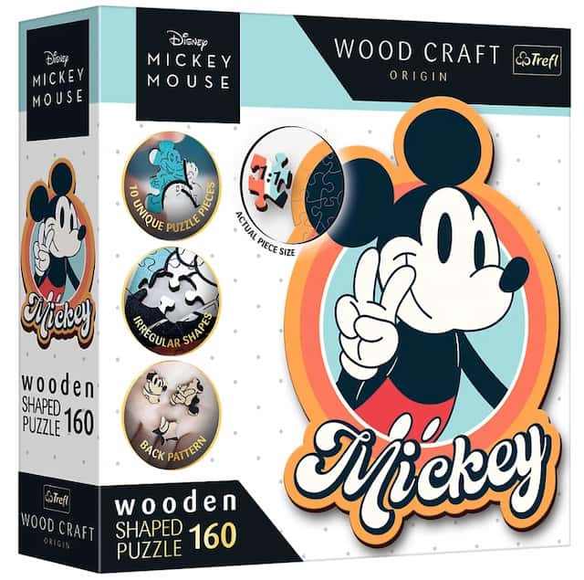 Puzzle drewniane Myszka Mickey 160 el. Retro Myszka Mickey – zdjęcie 1