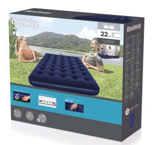Materac dmuchany dwuosobowy flokowany  1,91 m Bestway – zdjęcie 1