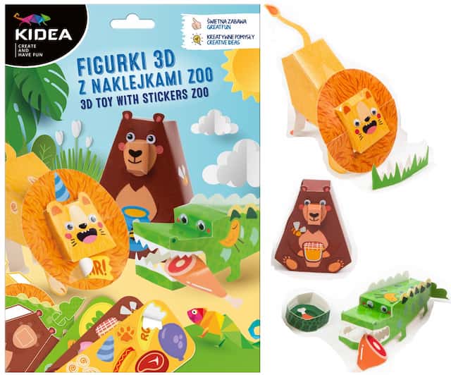 FIGURKI 3D Z NAKLEJKAMI ZOO KIDEA – zdjęcie 1