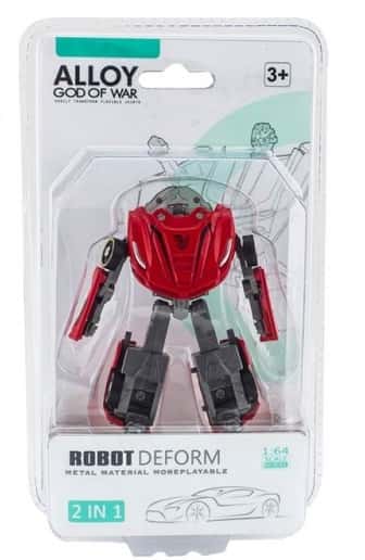 Auto Robot Transformujący czerwony metal skala 1:64 – zdjęcie 1
