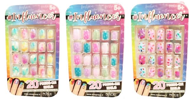 Influencer błyszczace sztuczne paznokcie zestaw Nails Russel – zdjęcie 1