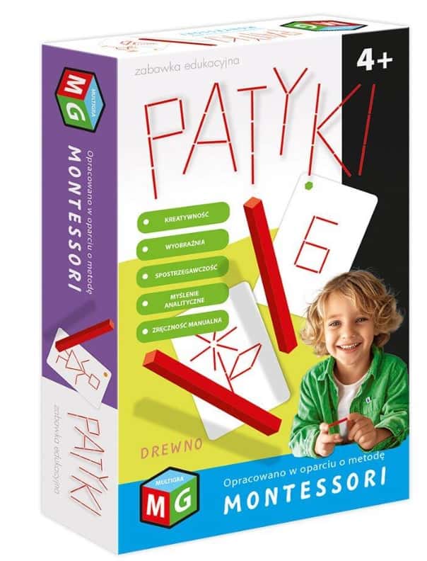 Montessori Zabawka edukacyjna Patyki Multigra – zdjęcie 1