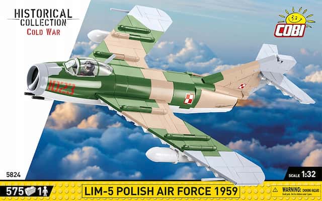 Samolot myśliwski LIM-5 Polish Air Force 1959 575 klocków  – zdjęcie 1