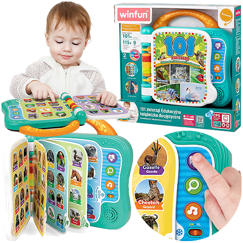 Książeczka Edukacyjna 101 Zwierząt Smily Play – zdjęcie 1