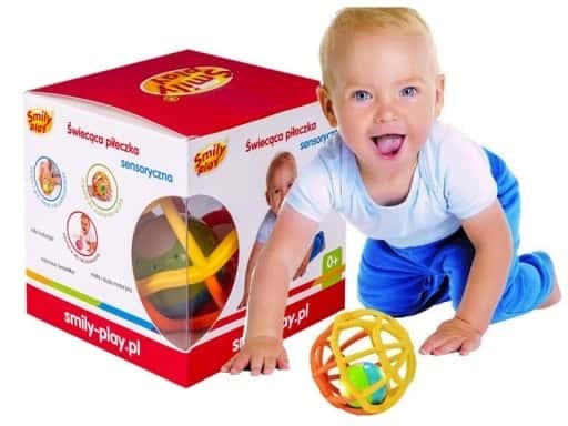 Grzechotka piłka pomarańczowa sensoryczna Smily Play – zdjęcie 1