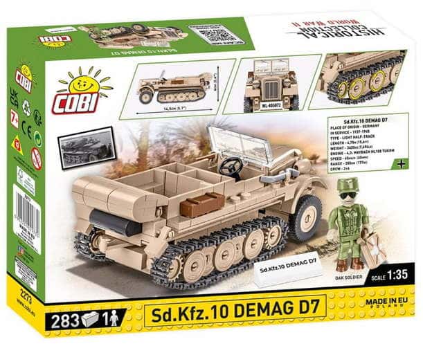 Klocki Kolekcjonerskie Ciągnik Artyleryjski Sd.Kfz.10 Demag  – zdjęcie 1