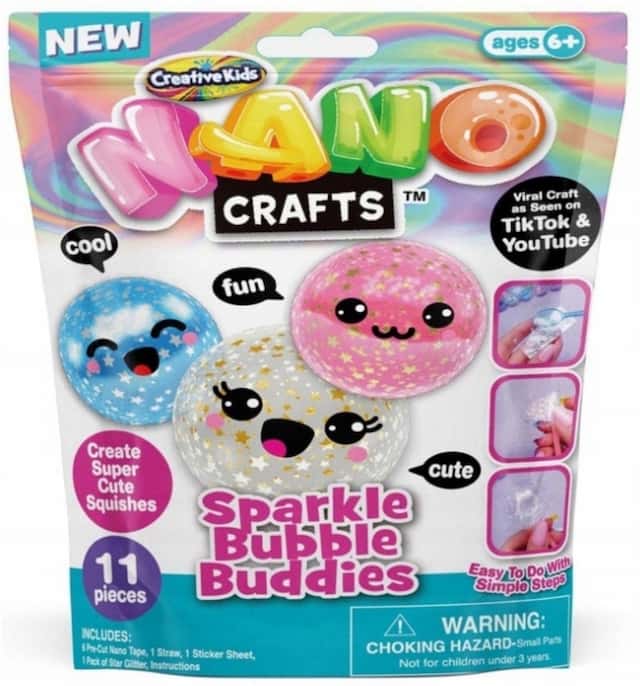 Taśma Bańki Infateb Sparkle Bubble Buddies zestaw kreatywny – zdjęcie 1