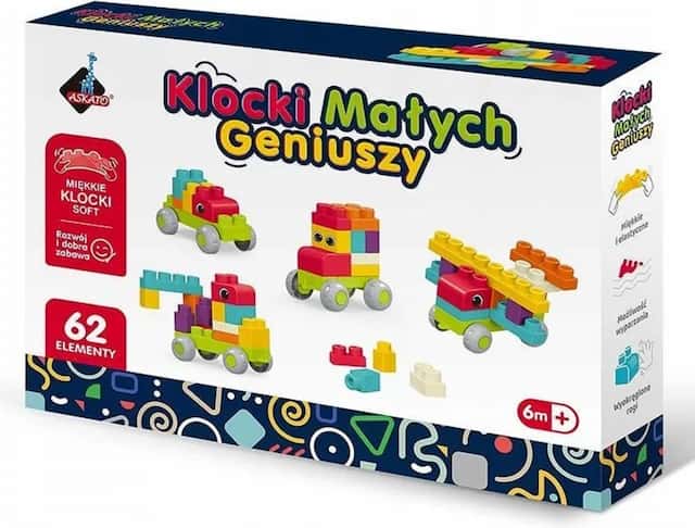 Klocki małych geniuszy Soft miękkie 62el – zdjęcie 1