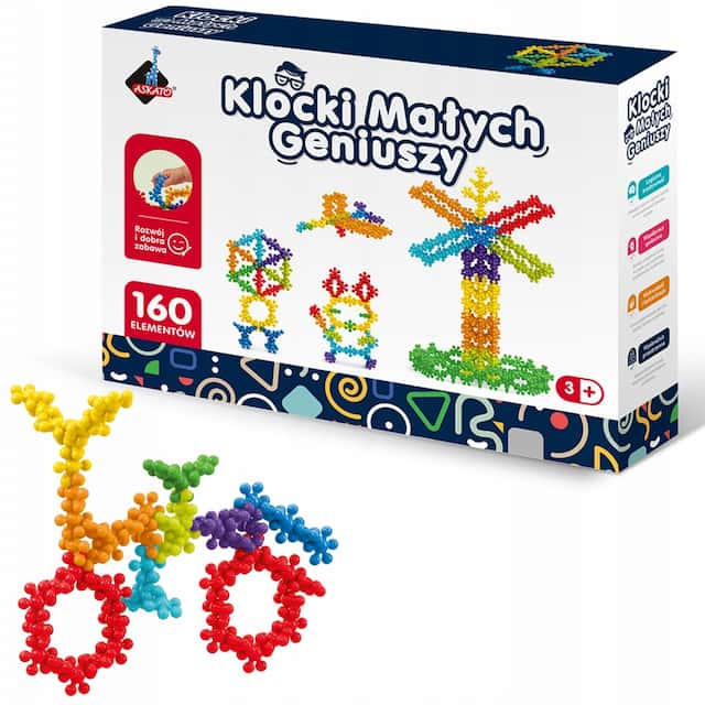 Klocki małych geniuszy kwiatki kulki 160el – zdjęcie 1