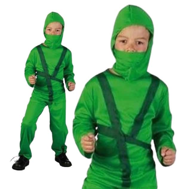 Strój Karnawałowy Ninja koszula spodnie kaptur maska 120/130 – zdjęcie 1