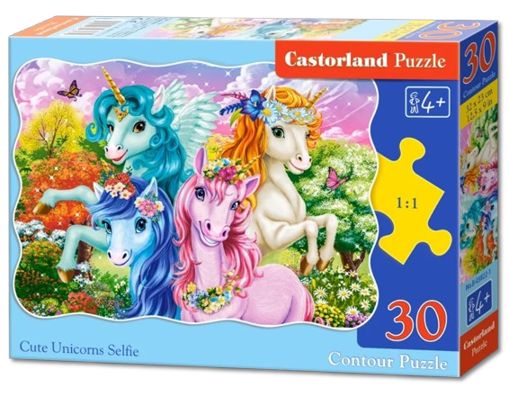 PUZZLE 30 EL. Cute Unicorns Selfie – zdjęcie 1