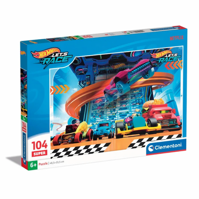 PUZZLE SUPER 104 EL SUPER KOLOR Hot Wheels – zdjęcie 1