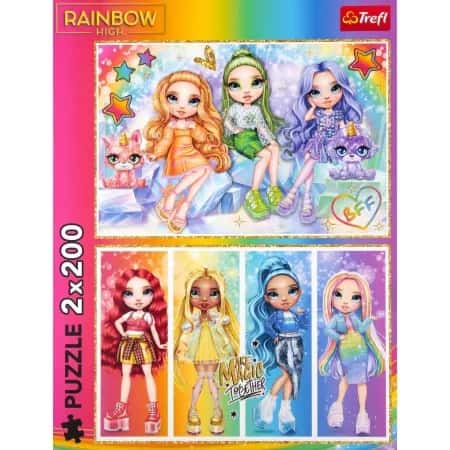 Puzzle Rainbow High 2 x 200 el. Tęczowe lalki – zdjęcie 1